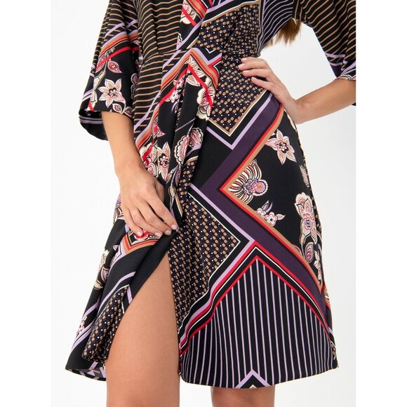 EMME MARELLA Dress Printed Belted Multicolor Dress sz. IT48  US 12 - Picture 6 of 11